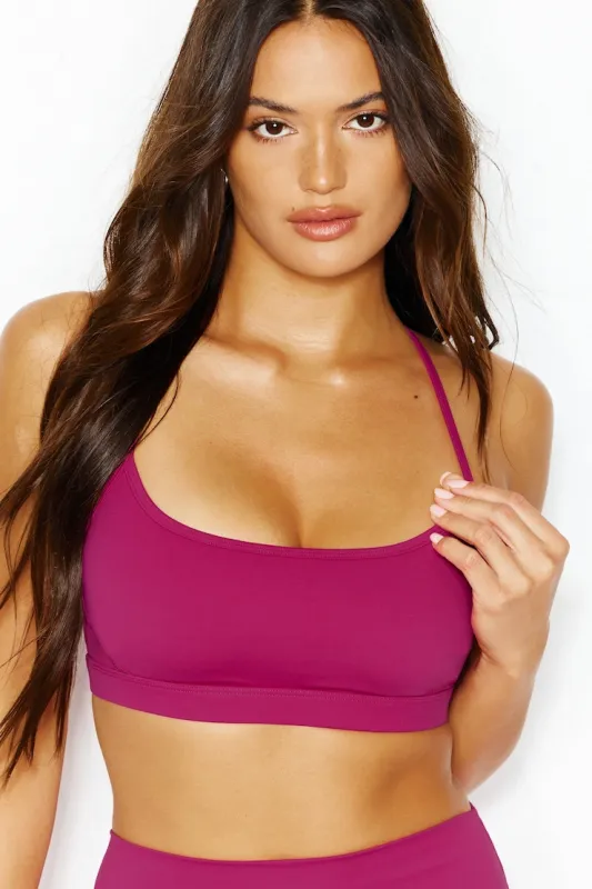 Active Keyhole Back Micro Bra - Garage - Pink - Women Clothing made by Garage