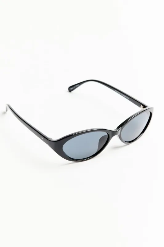 Oval Slim Sunnies - Garage - Black - Women Clothing made by Garage