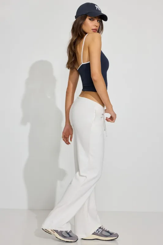 SoftTerry™ Wide Leg Sweatpants - Garage - White - Women Clothing made by Garage