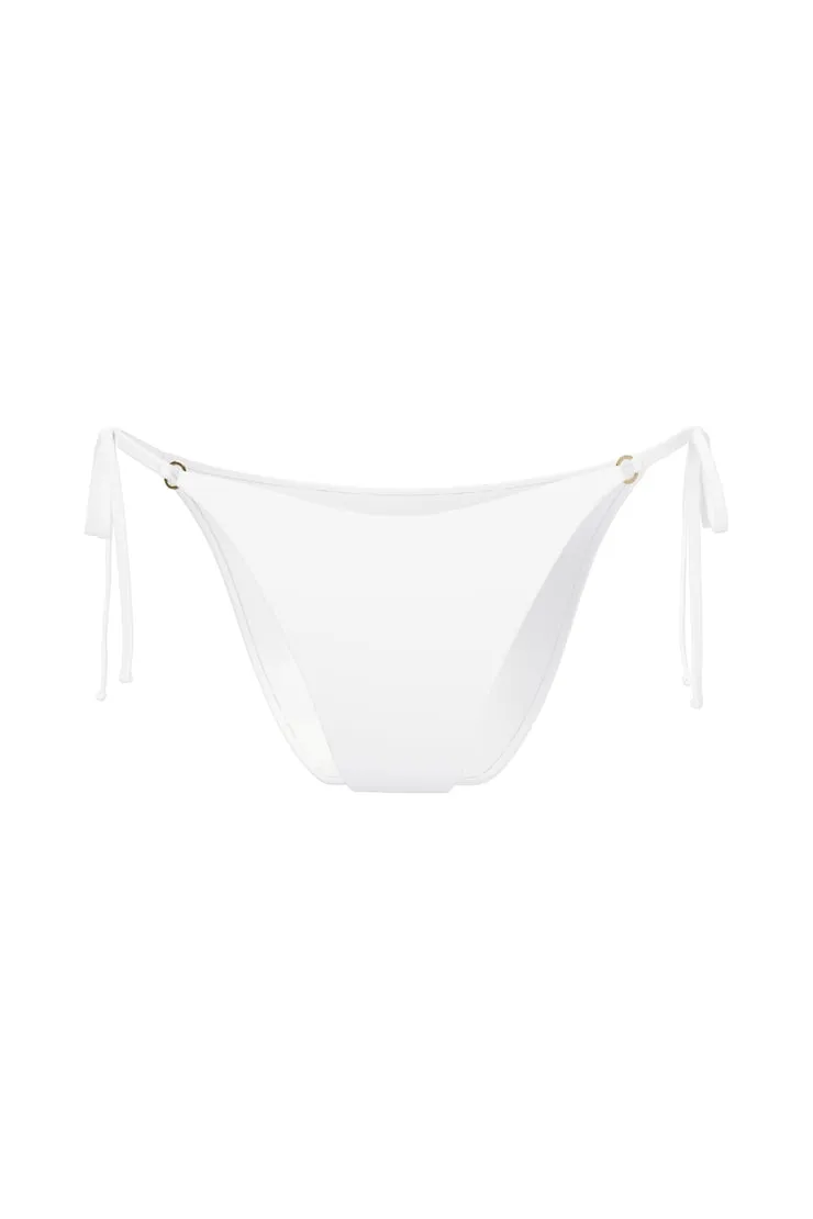 Cheeky Side Tie Bikini Bottom - Garage - White - Women Clothing sold by Garage product image thumbnail 2
