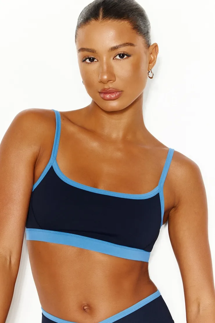 Active Low Back Micro Bra - Garage - Navy - Women Clothing sold by Garage product image thumbnail 3