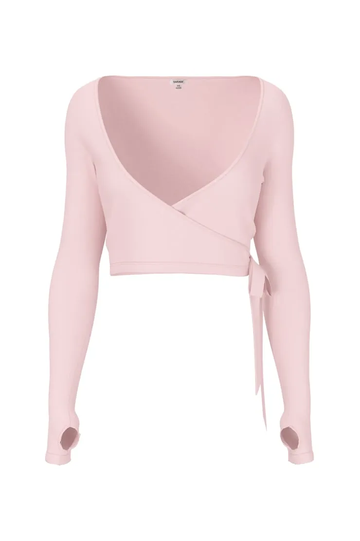 Smooth Long Sleeve Wrap Top - Garage - Pink - Women Clothing sold by Garage product image thumbnail 2