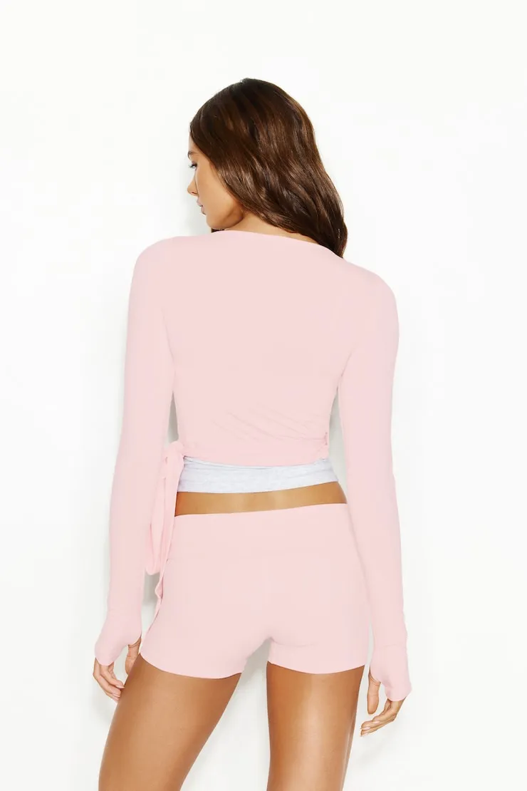 Smooth Long Sleeve Wrap Top - Garage - Pink - Women Clothing sold by Garage product image thumbnail 5