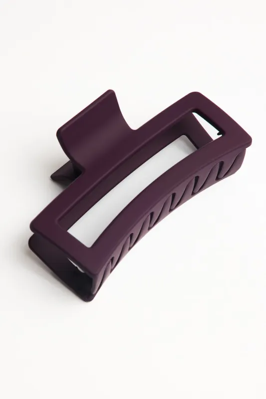 Oversized Rectangle Claw Clip - Garage - Purple - Women Clothing made by Garage