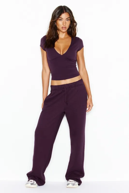 UltraFleece Straight Leg Sweatpants - Garage - Purple - Women Clothing made by Garage