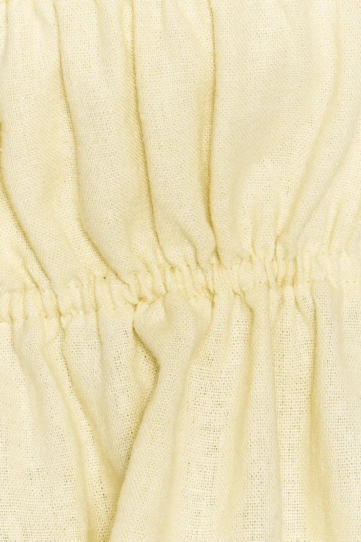 Linen Flyaway Halter Top - Garage - Yellow - Women Clothing sold by Garage product image thumbnail 5