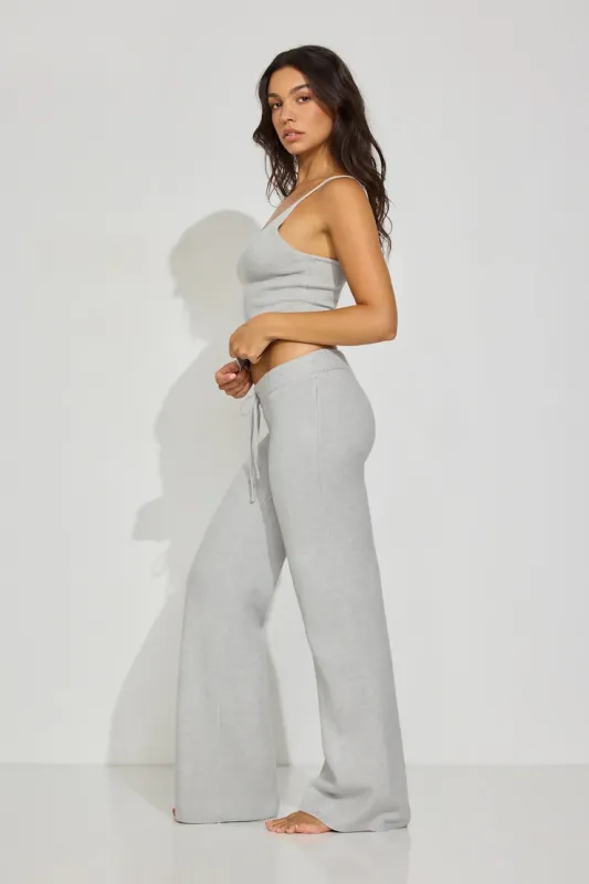 Straight Leg Sweater Pants - Garage - Greys - Women Clothing made by Garage