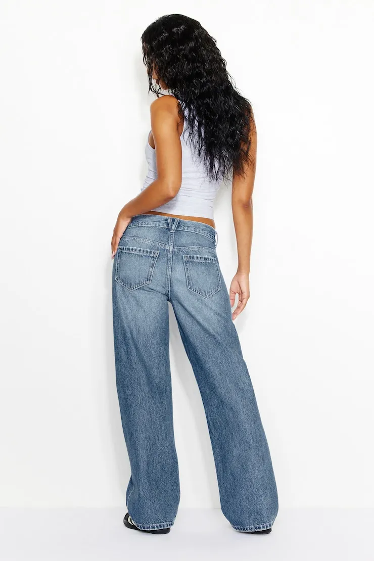 Low Rise Relaxed Jeans - Garage - Blue - Women Clothing sold by Garage product image thumbnail 3