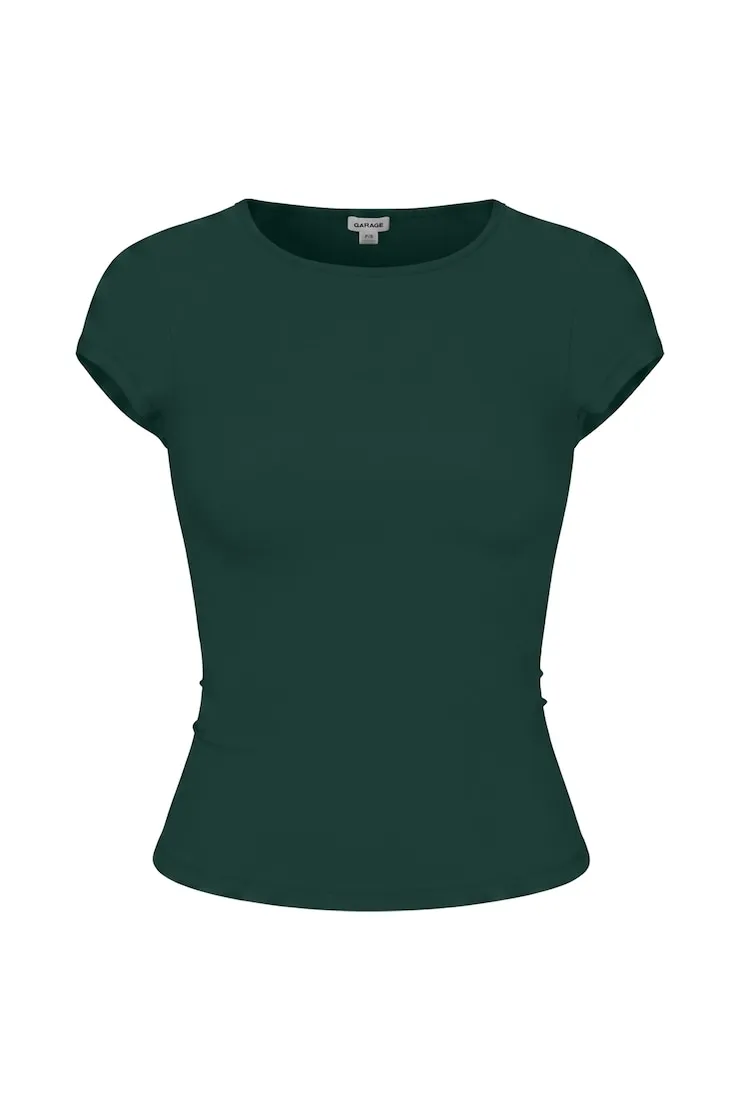 Sleek Crewneck T-Shirt - Garage - Green - Women Clothing sold by Garage product image thumbnail 2