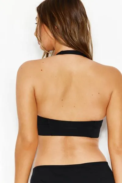 Active Plunge Halter Bra - Garage - Black - Women Clothing sold by Garage product image thumbnail 3