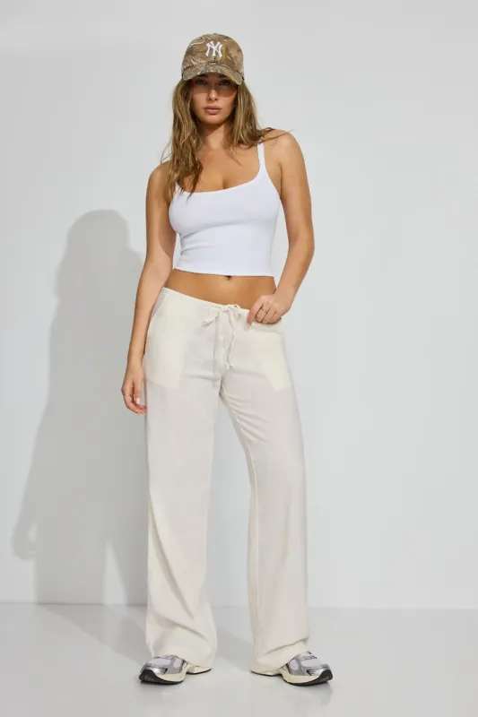 Clean Linen Pants - Garage - White - Women Clothing made by Garage
