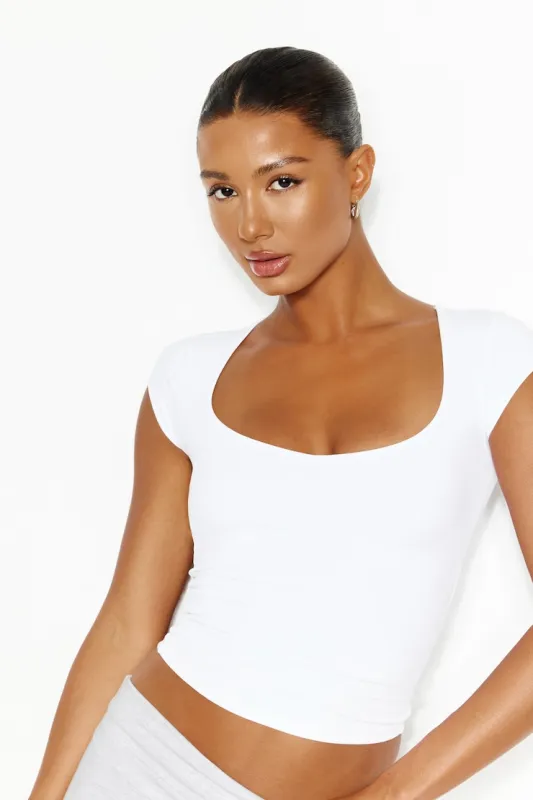 Sleek Sweetheart T-Shirt - Garage - White - Women Clothing made by Garage