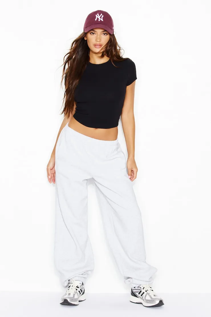SnatchRib Cropped Crewneck T-Shirt - Garage - Black - Women Clothing sold by Garage product image thumbnail 4