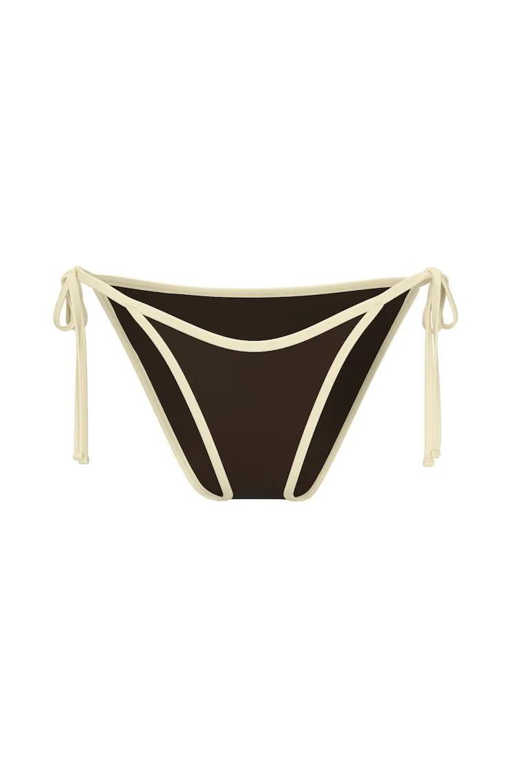 Cheeky Side Tie Bikini Bottom - Garage - Brown - Women Clothing sold by Garage product image thumbnail 2