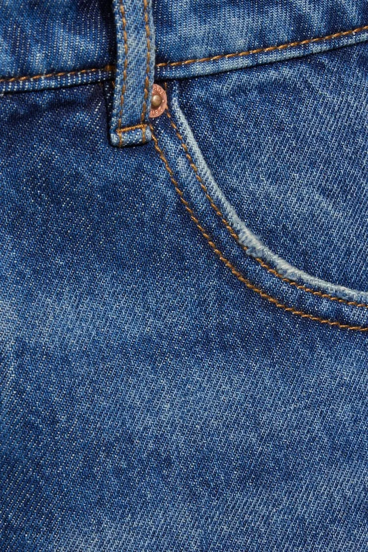 Denim Relaxed A-Line Shorts - Garage - Blue - Women Clothing sold by Garage product image thumbnail 4