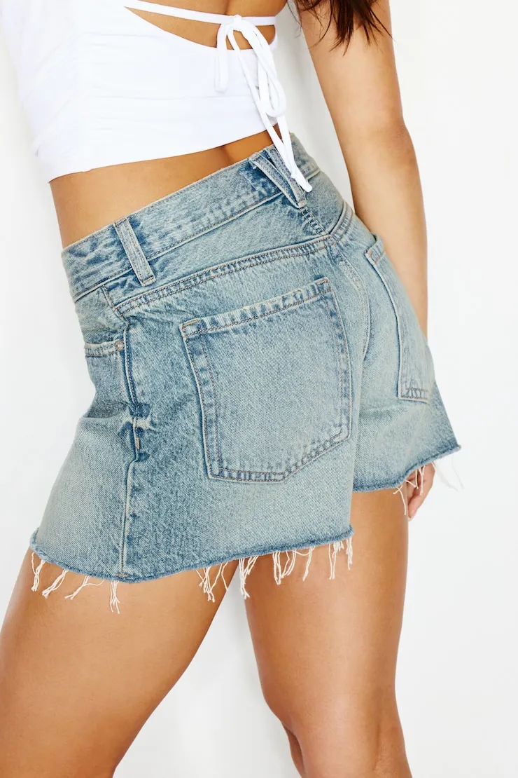 Boyfriend Denim Shorts - Garage - Blue - Women Clothing sold by Garage product image thumbnail 5