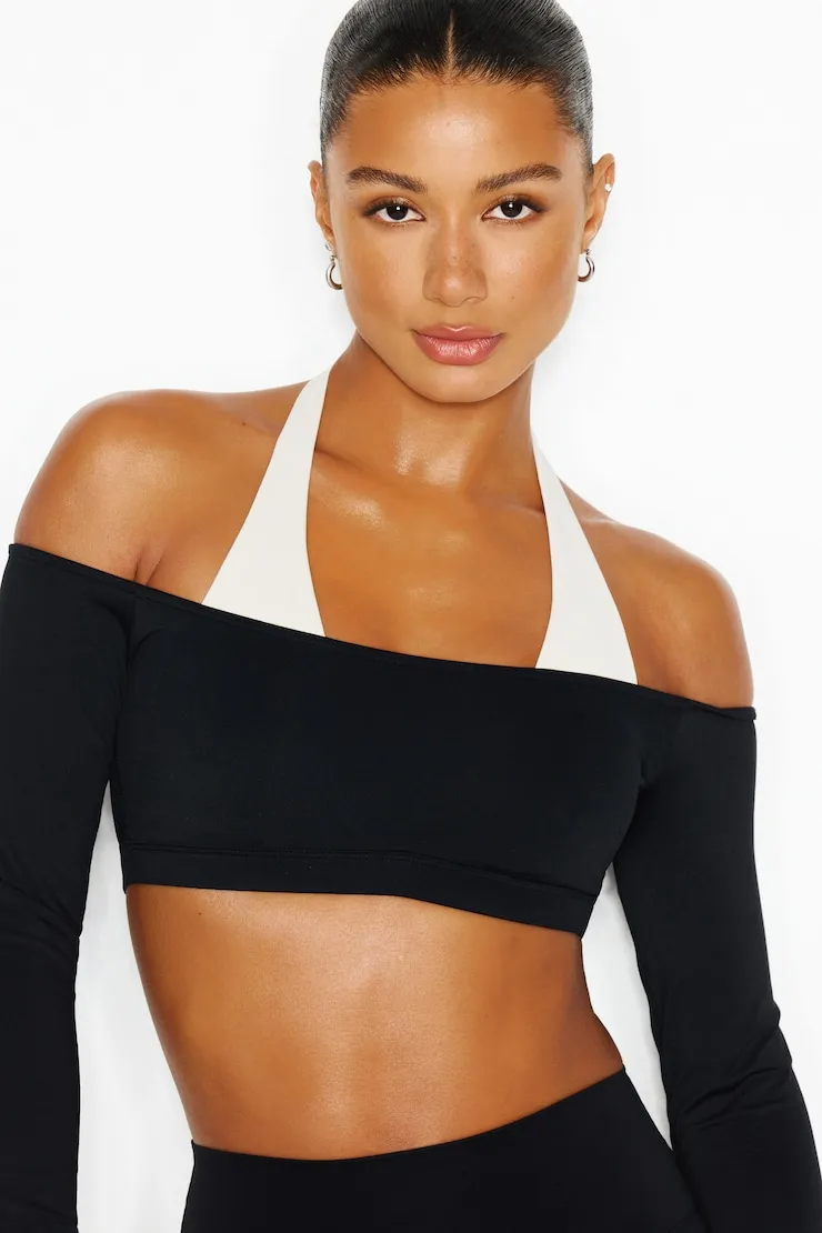 Active Double Layer Micro Top - Garage - Black - Women Clothing sold by Garage