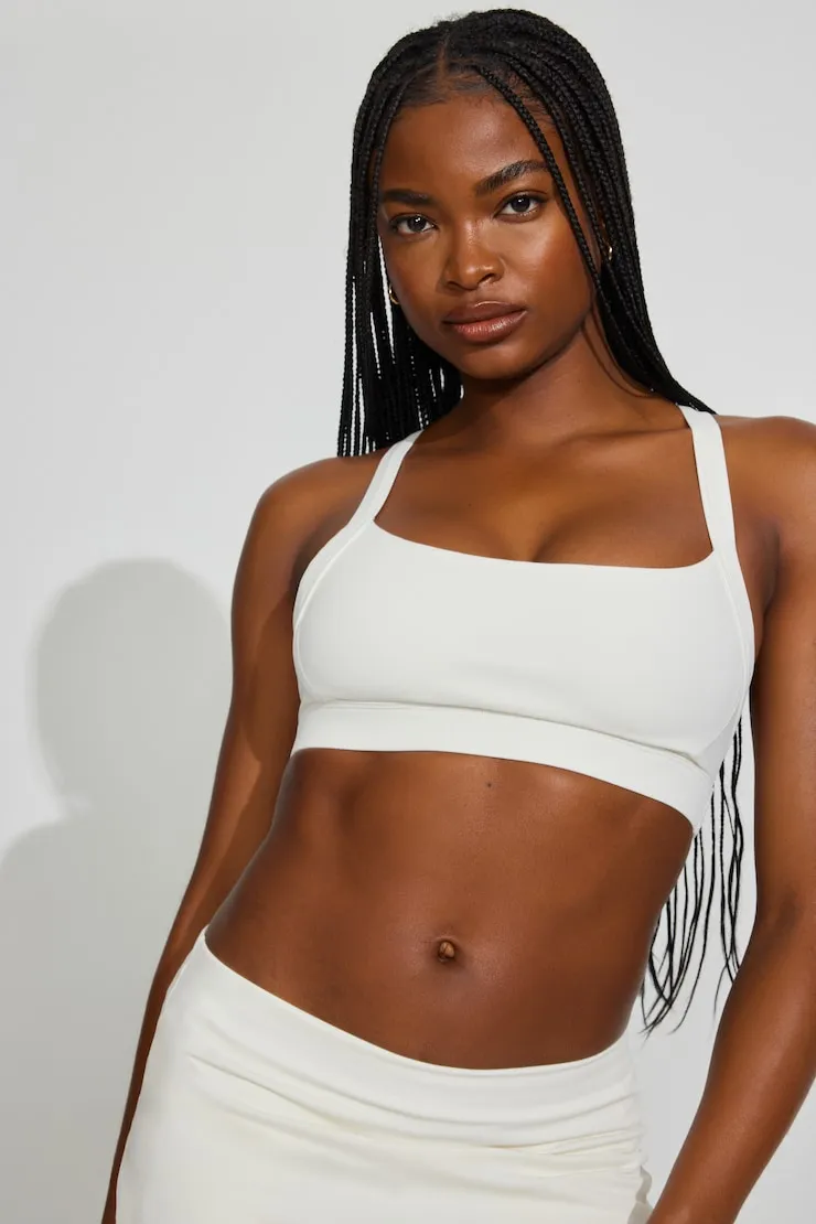 Active Portrait Neck Bra - Garage - White - Women Clothing sold by Garage product image thumbnail 2