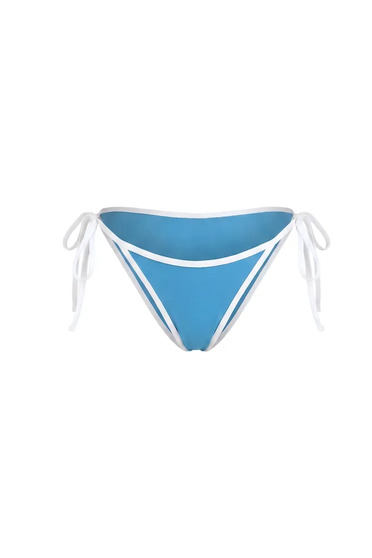 Cheeky Side Tie Bikini Bottom - Garage - Blue - Women Clothing sold by Garage product image thumbnail 2