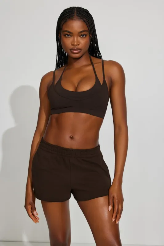 SoftTerry™ Low Rise Shorts - Garage - Brown - Women Clothing made by Garage