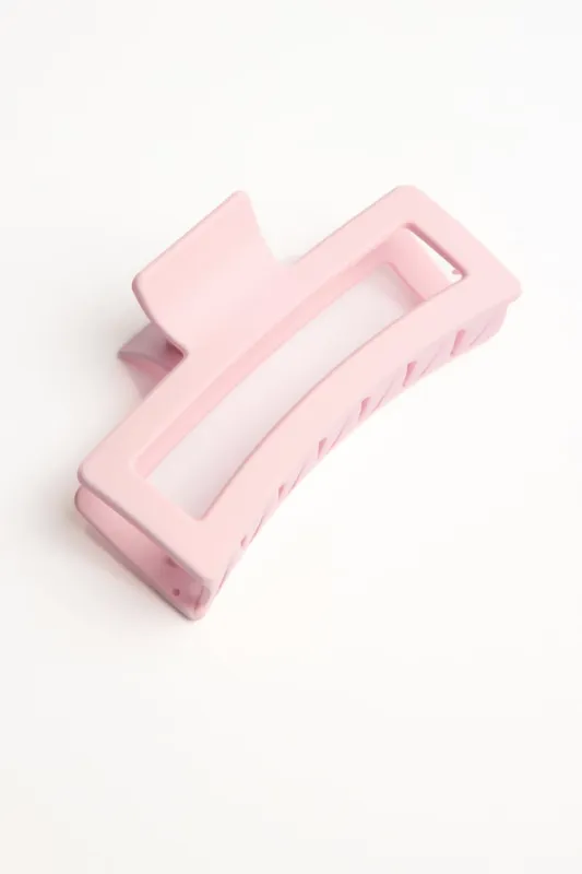 Oversized Rectangle Claw Clip - Garage - Pink - Women Clothing made by Garage