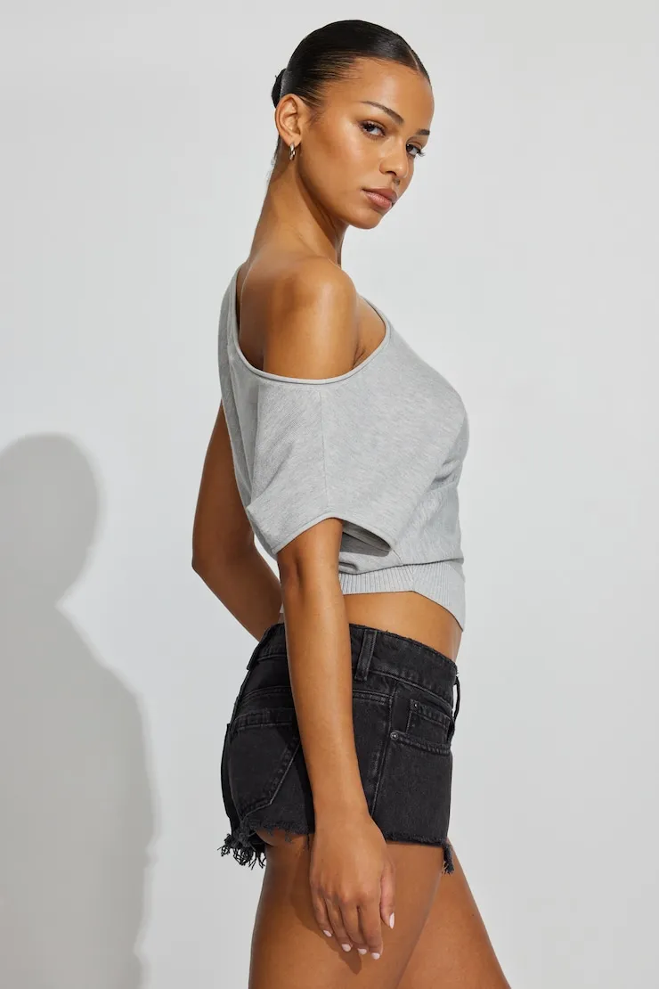 Ultra Low Rise Relaxed Denim Shorts - Garage - Black - Women Clothing sold by Garage product image thumbnail 2