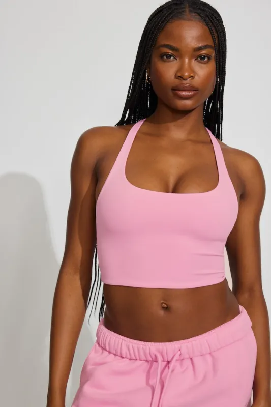 Active Cropped Racerback Tank Top - Garage - Pink - Women Clothing made by Garage