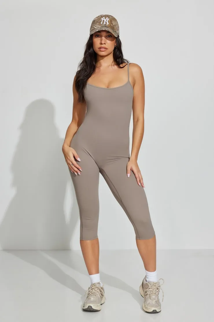 Active Capri Jumpsuit - Garage - Beige - Women Clothing sold by Garage product image thumbnail 2