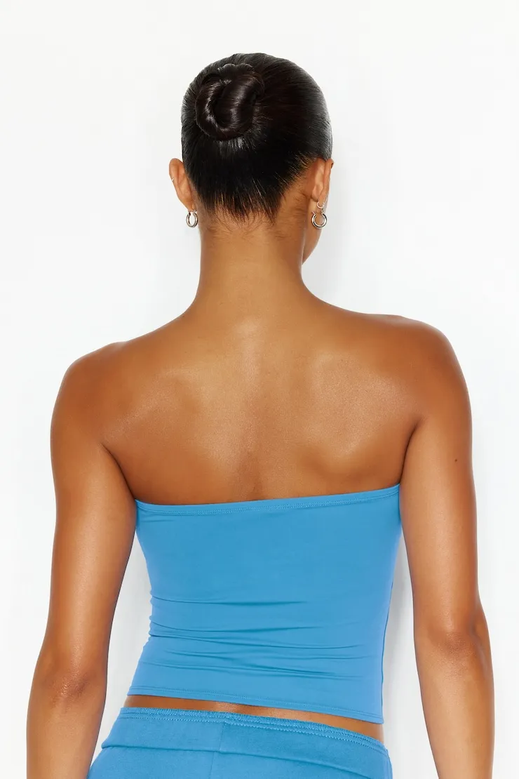 Sleek Longline Tube Top - Garage - Blue - Women Clothing sold by Garage product image thumbnail 4