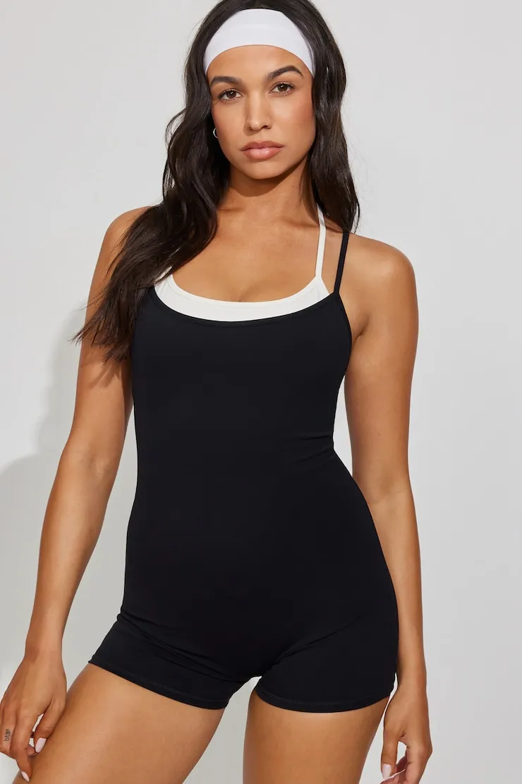 Double Layer Romper - Garage - Black - Women Clothing sold by Garage product image thumbnail 2