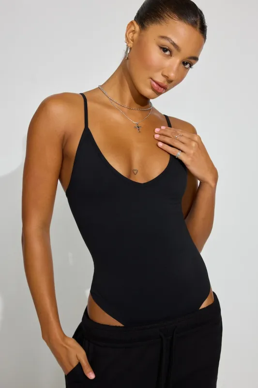 Active Plunge Bodysuit - Garage - Black - Women Clothing made by Garage