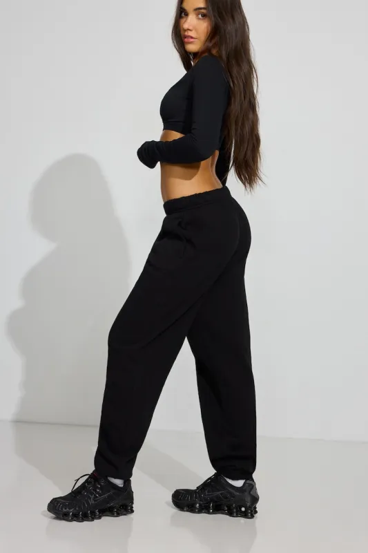UltraFleece Boyfriend Sweatpants - Garage - Black - Women Clothing made by Garage