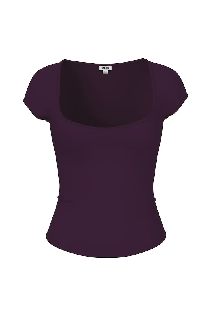 Sleek Sweetheart T-Shirt - Garage - Purple - Women Clothing sold by Garage product image thumbnail 2