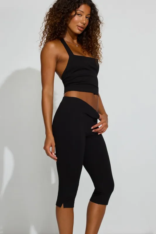 Knit Capri Pants - Garage - Black - Women Clothing made by Garage