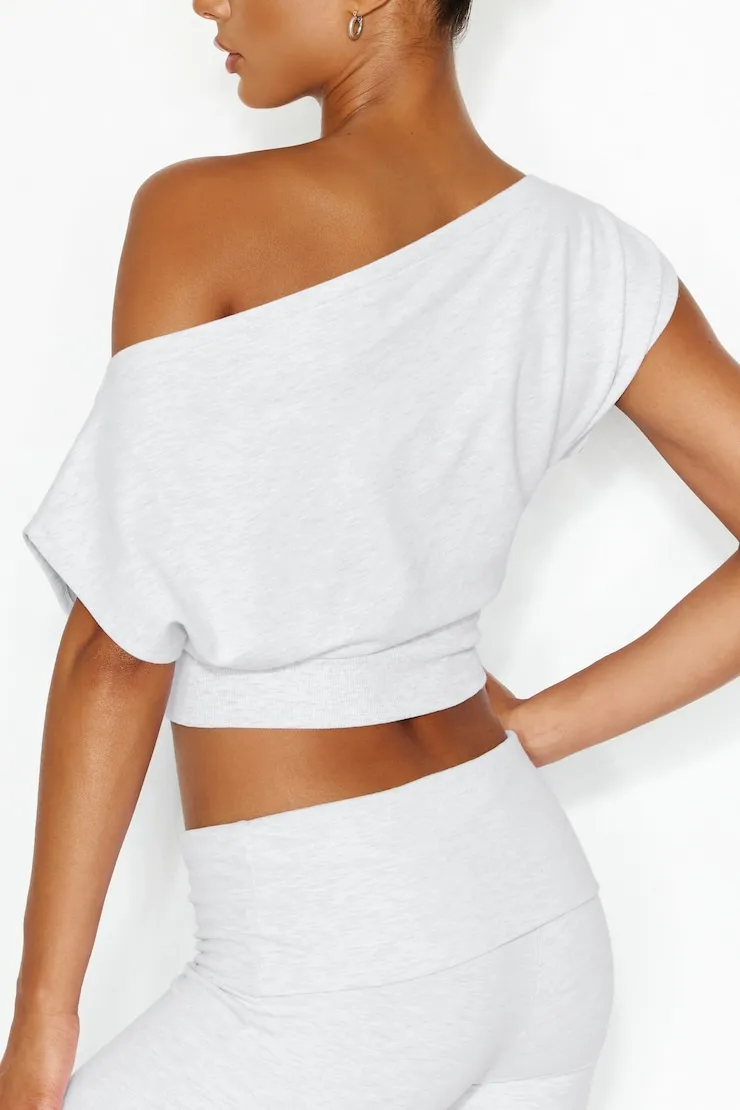 StretchTerry™ Off Shoulder Top - Garage - Greys - Women Clothing sold by Garage product image thumbnail 3