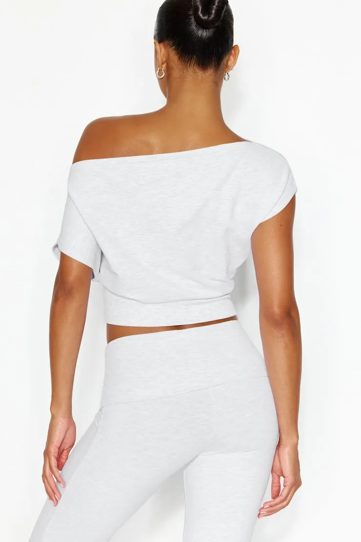 StretchTerry™ Off Shoulder Top - Garage - Greys - Women Clothing sold by Garage product image thumbnail 4