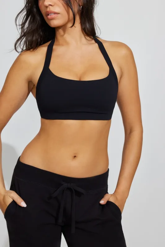 SoftActive Micro Halter Top - Garage - Black - Women Clothing made by Garage