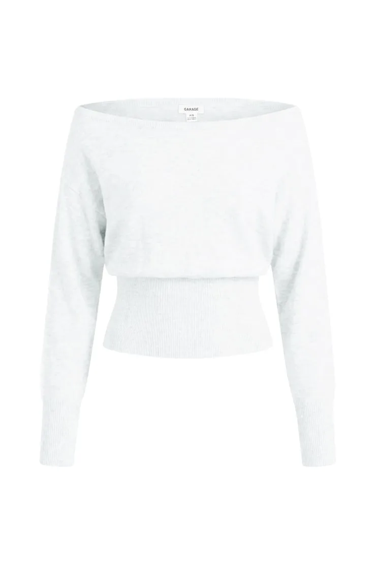 Off Shoulder Reset Long Sleeve Top - Garage - Greys - Women Clothing sold by Garage product image thumbnail 2