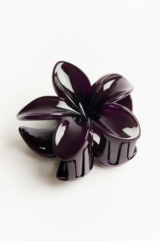 Flower Hair Claw - Garage - Purple - Women Clothing made by Garage