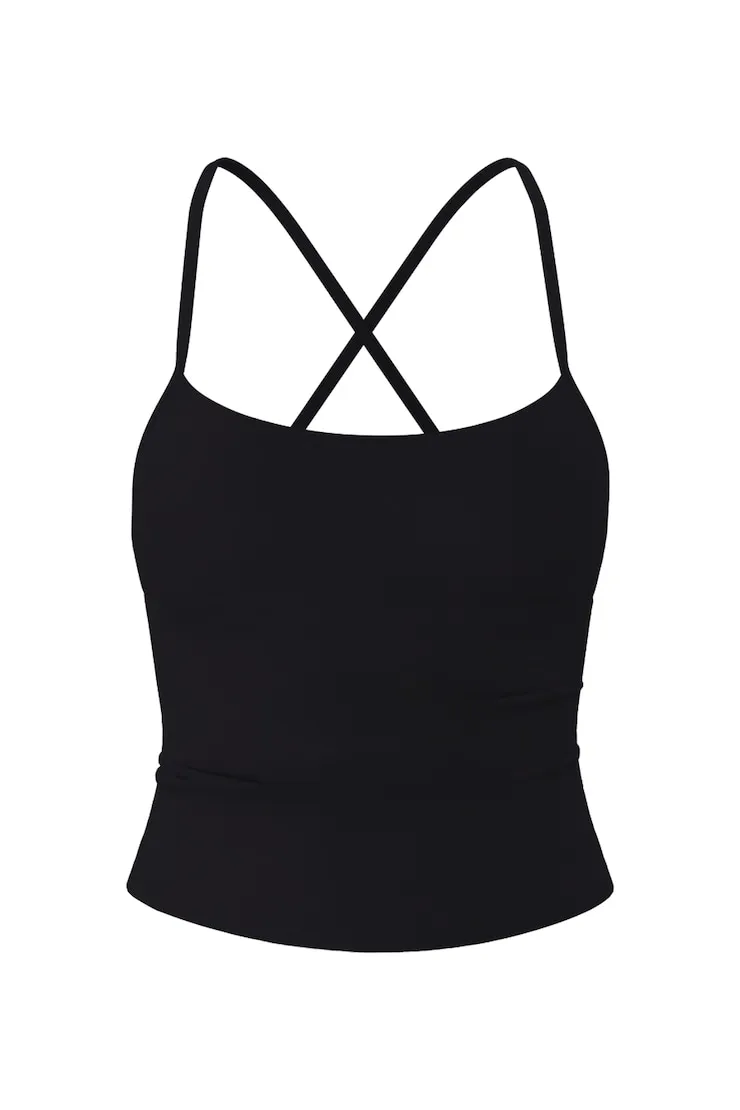 Sleek Underbust Crossback Cami Top - Garage - Black - Women Clothing sold by Garage product image thumbnail 2