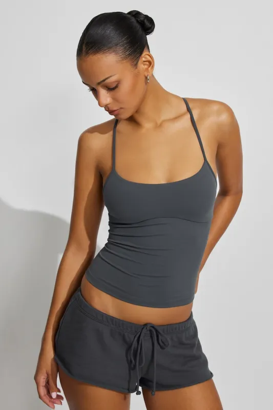 Sleek Underbust Crossback Cami Top - Garage - Greys - Women Clothing made by Garage
