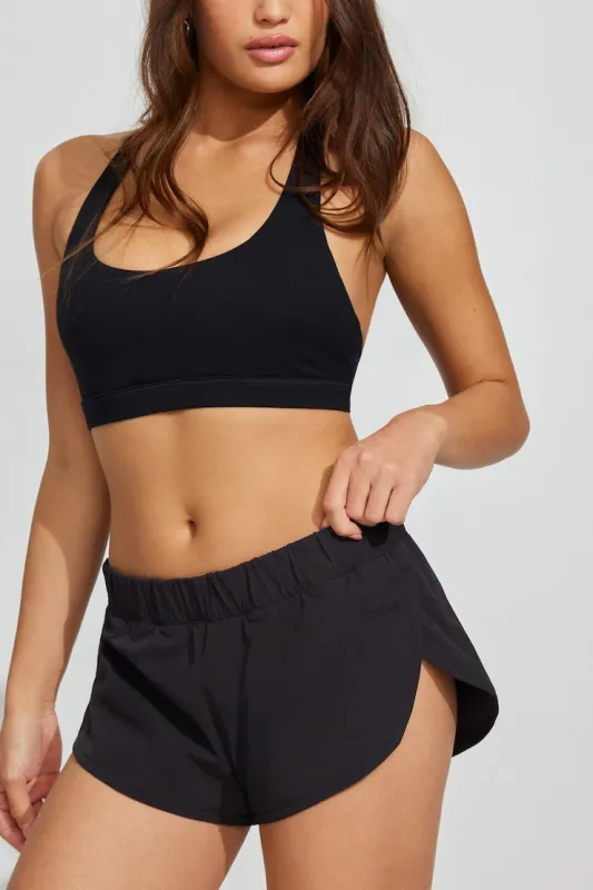 Nylon Dolphin Shorts - Garage - Black - Women Clothing made by Garage