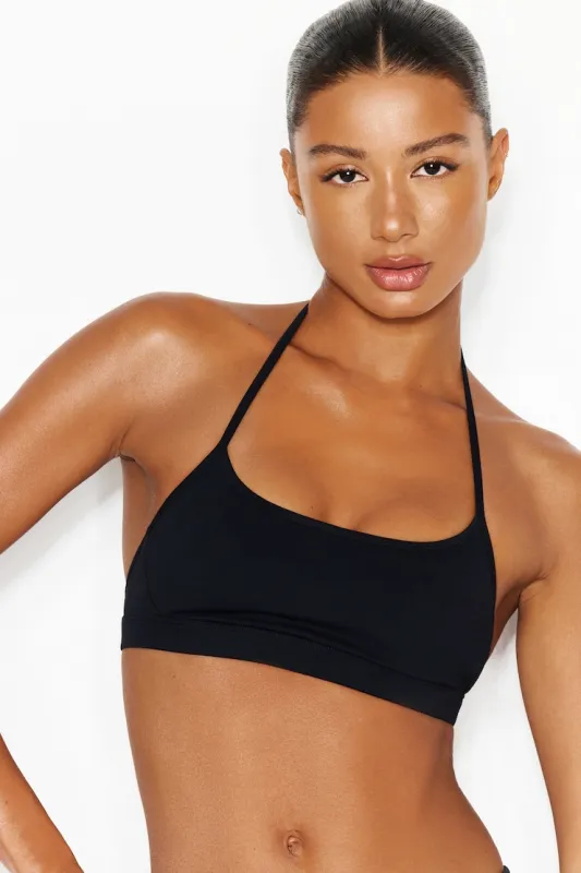 Active Micro Halter Top - Garage - Black - Women Clothing made by Garage