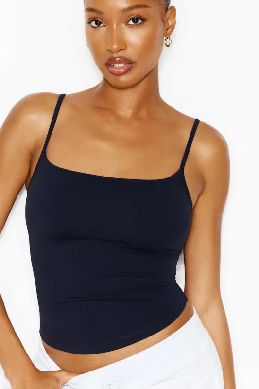 Sleek Scoop Cami Top - Garage - Navy - Women Clothing made by Garage