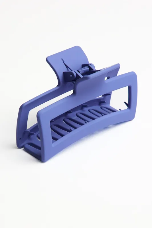 Oversized Rectangle Claw Clip - Garage - Blue - Women Clothing made by Garage