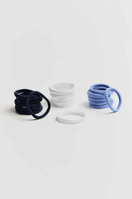 Pack of 18 Seamless Hair Elastics - Garage - Blue - Women Clothing made by Garage