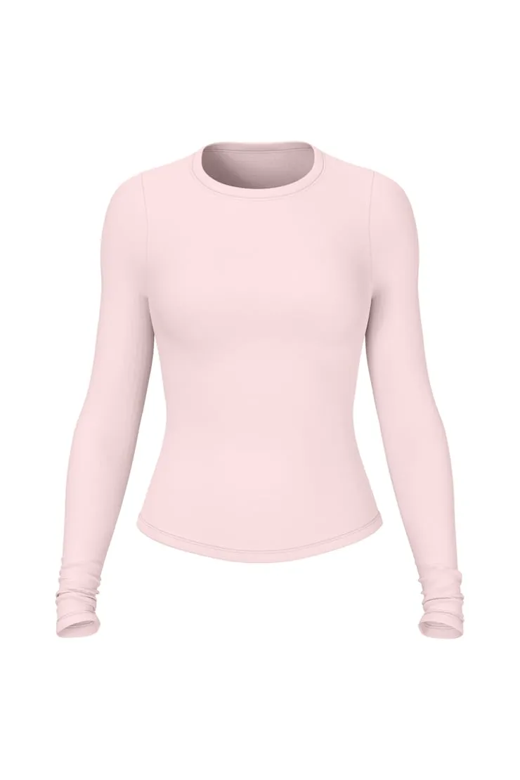 Sleek Crewneck Longsleeve Top - Garage - Pink - Women Clothing sold by Garage product image thumbnail 2