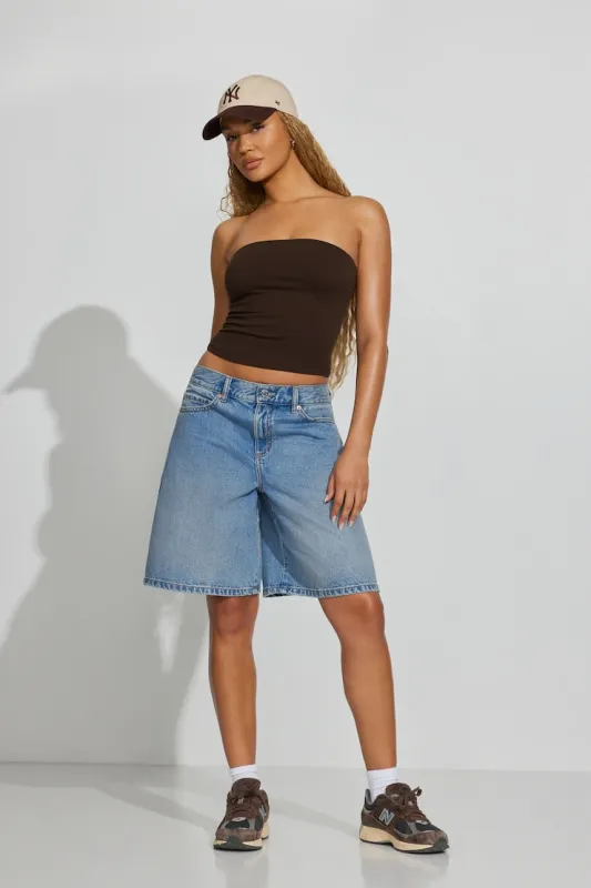 Skater Jorts - Garage - Blue - Women Clothing made by Garage