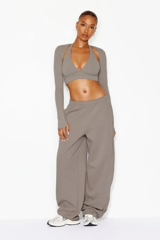 UltraFleece Barrel Leg Sweatpants - Garage - Beige - Women Clothing made by Garage