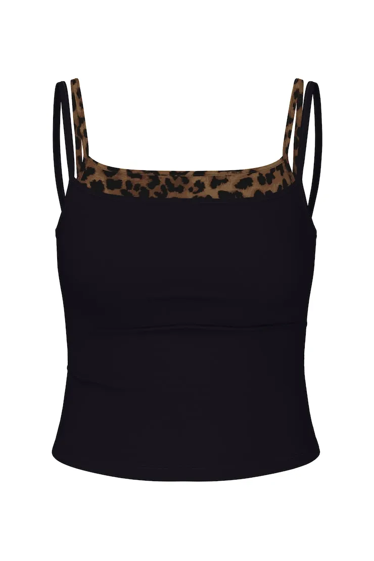 Sleek Double Layer Cami Top - Garage - Black - Women Clothing sold by Garage product image thumbnail 2